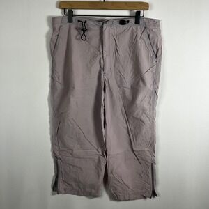 Vtg Y2K Energy Zone Pants Women Small Light Purple Wide Leg Nylon Crop Gorpcore